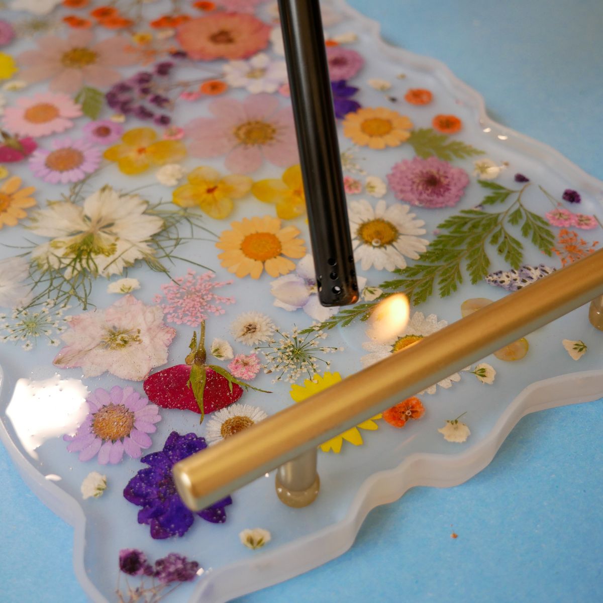 Floral Resin Serving Tray Kit