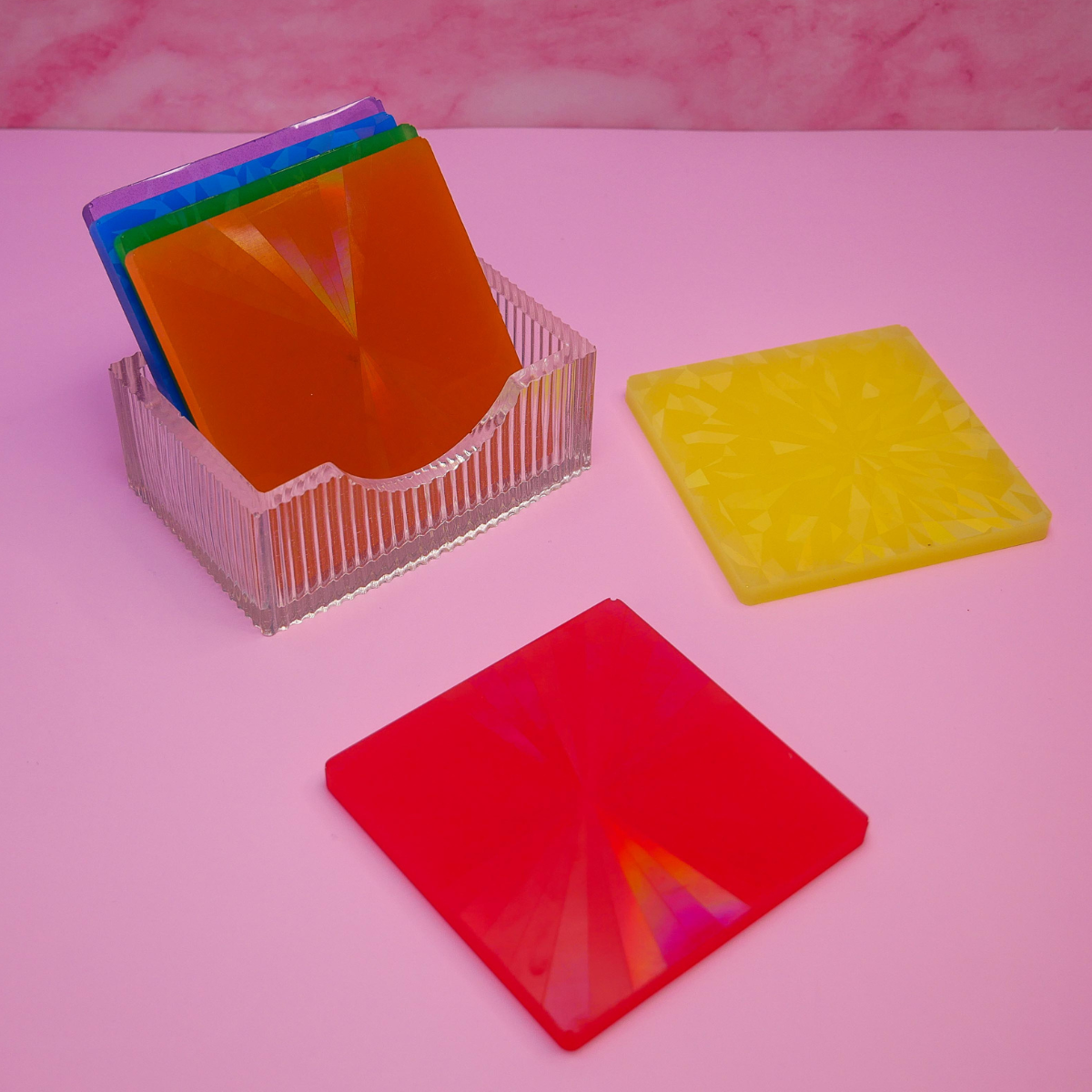 Holographic Resin Coasters Kit