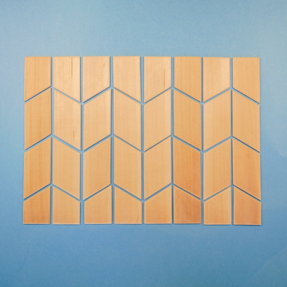 Chevron Wood Tray Kit