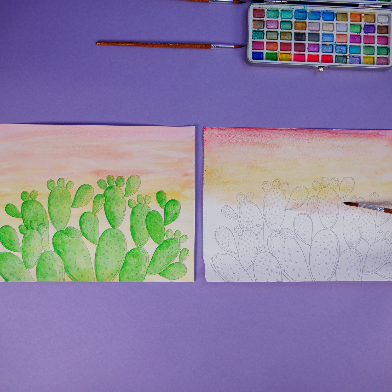 Watercolor Workbook Family-Style Craft Pack