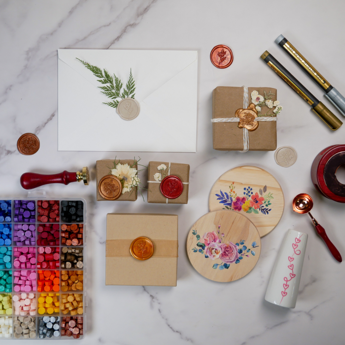 Rub Transfer & Wax Seal Family Style Craft Pack