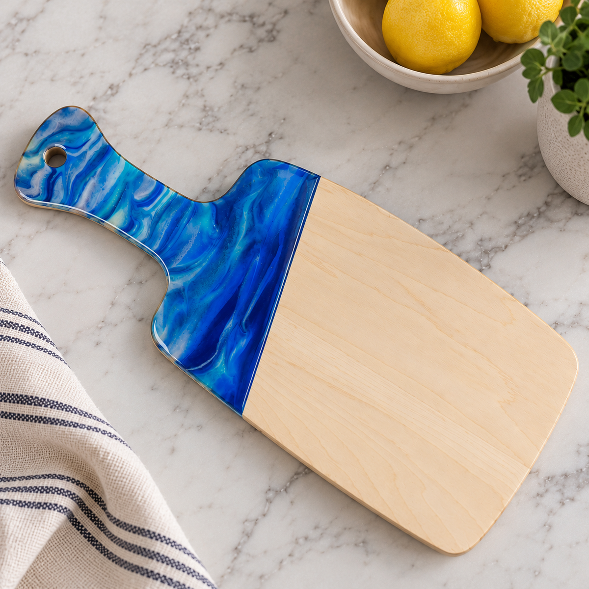 Marbled Resin Wood Board