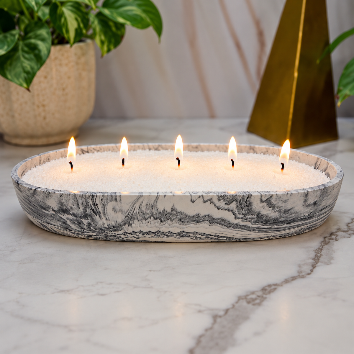 Marbled Bowl Sand Candle Kit