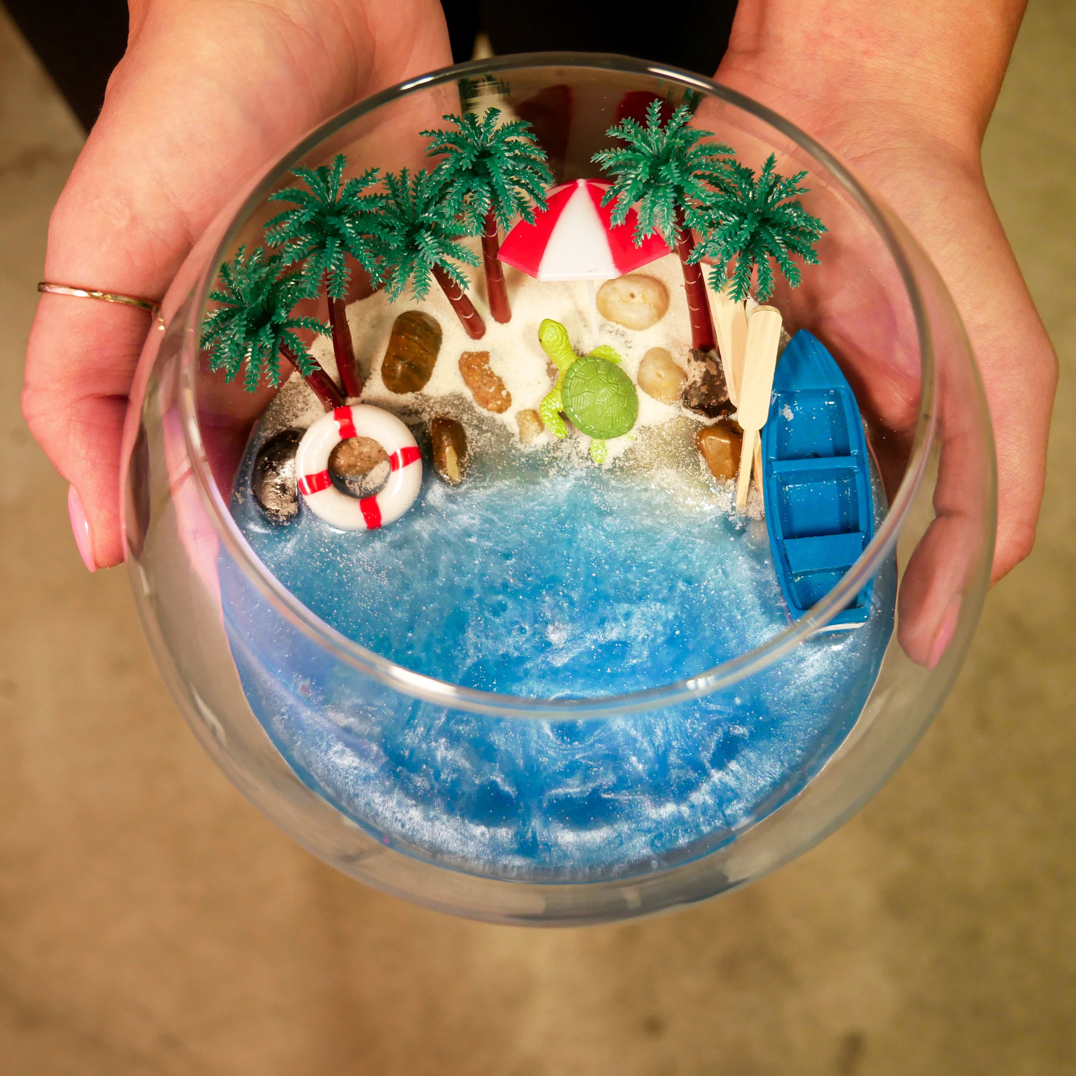 Virtual Beach Resin Terrarium Craft Class