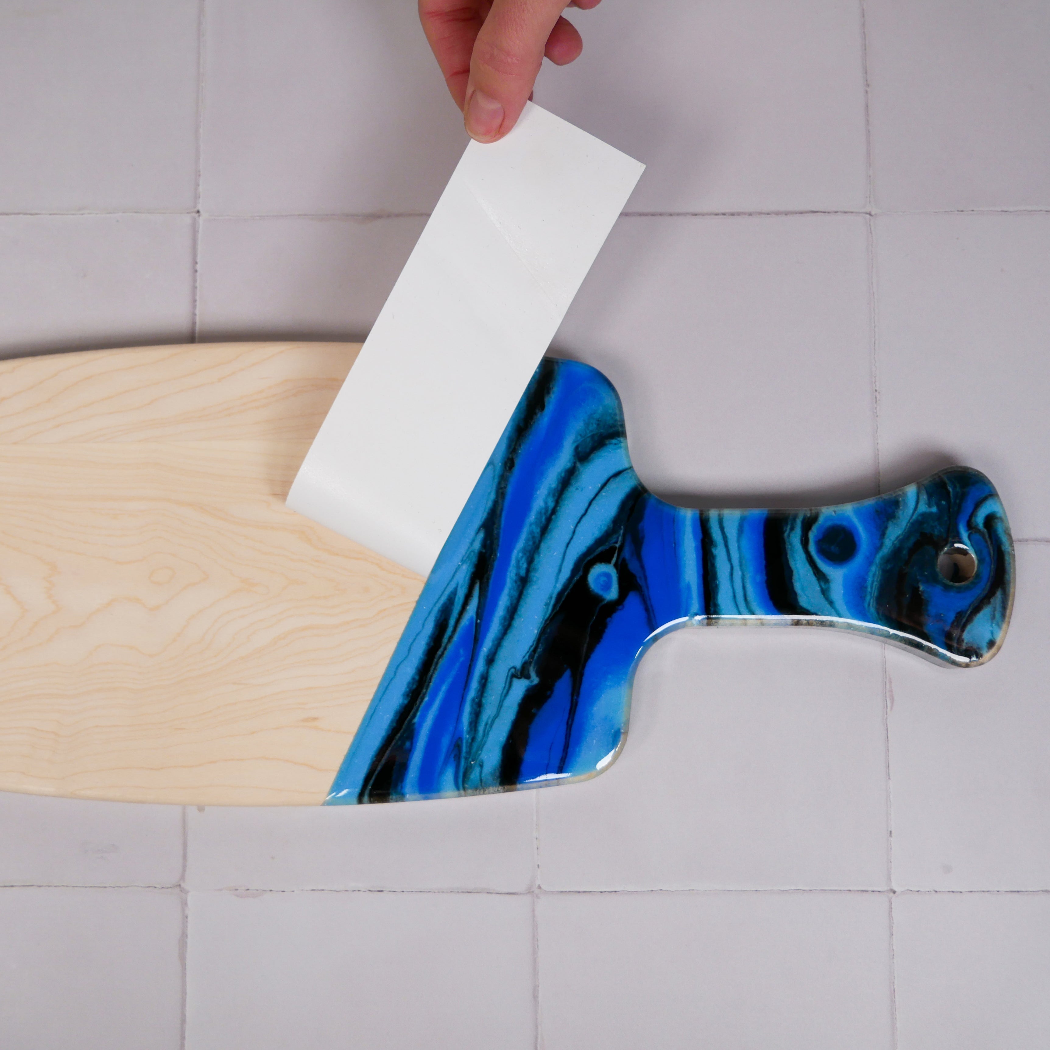 Holiday Marbled Resin Wood Board