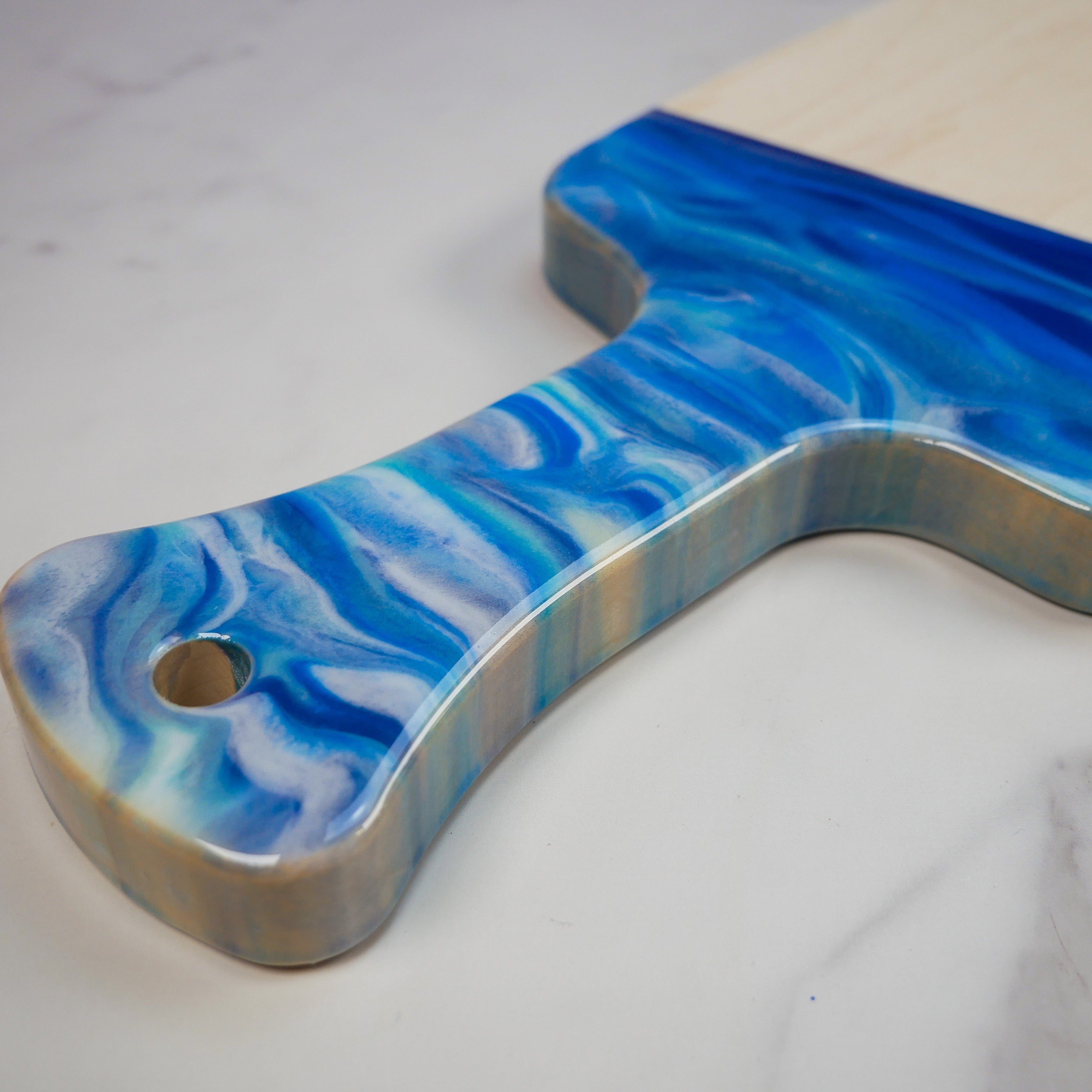 Holiday Marbled Resin Wood Board