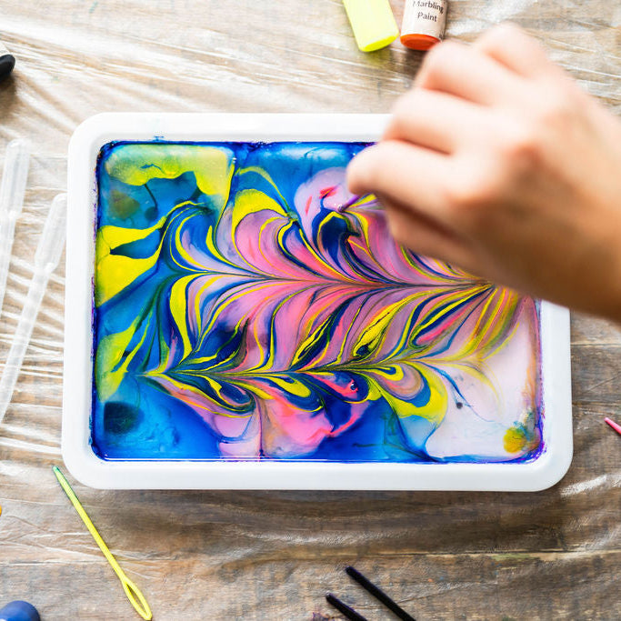  Marble Painting Kit - Kids Art, Water Marbling Paint