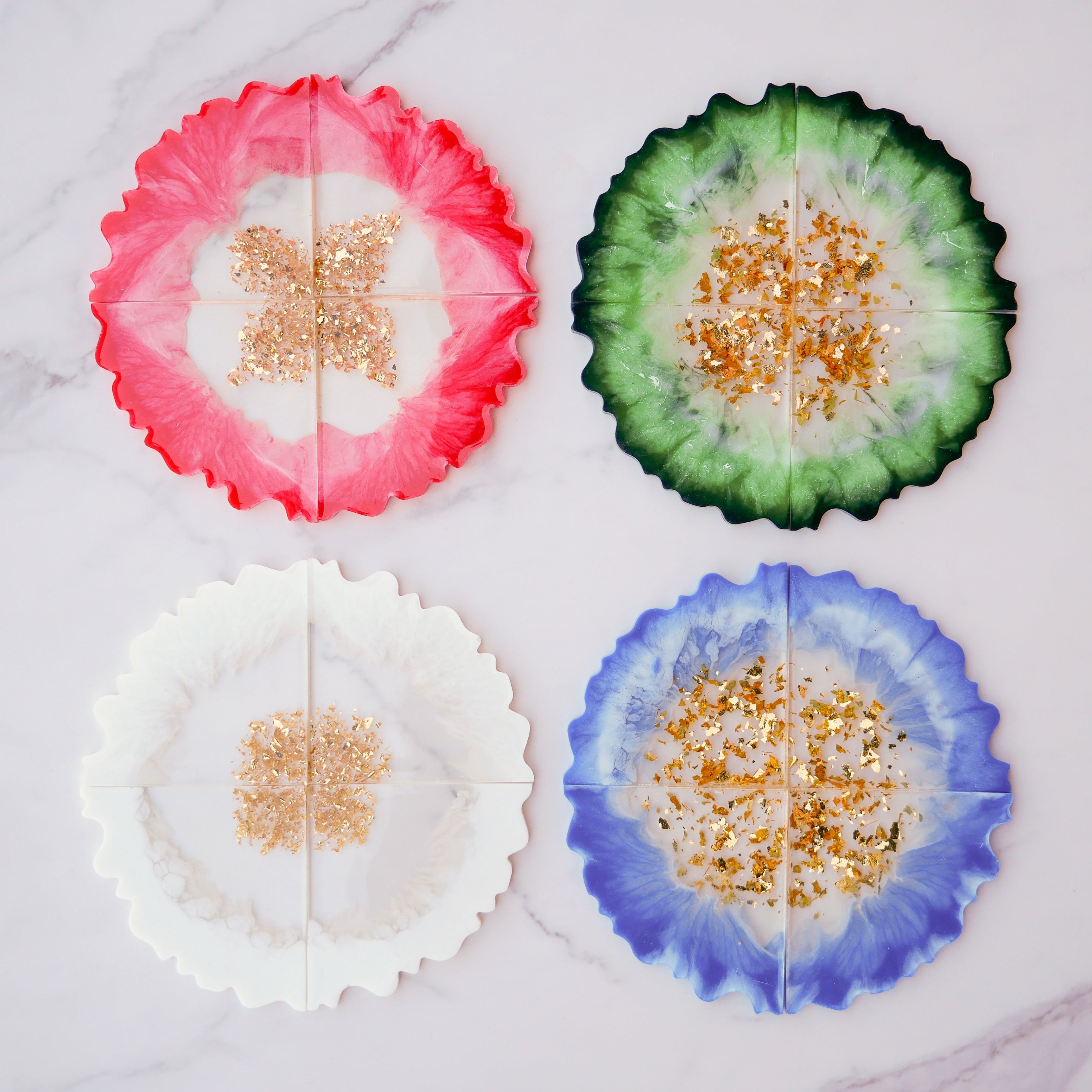Virtual Holiday Resin Coaster Class
