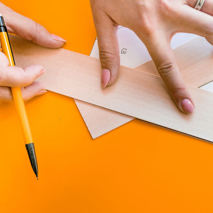 Chevron Wood Tray Kit