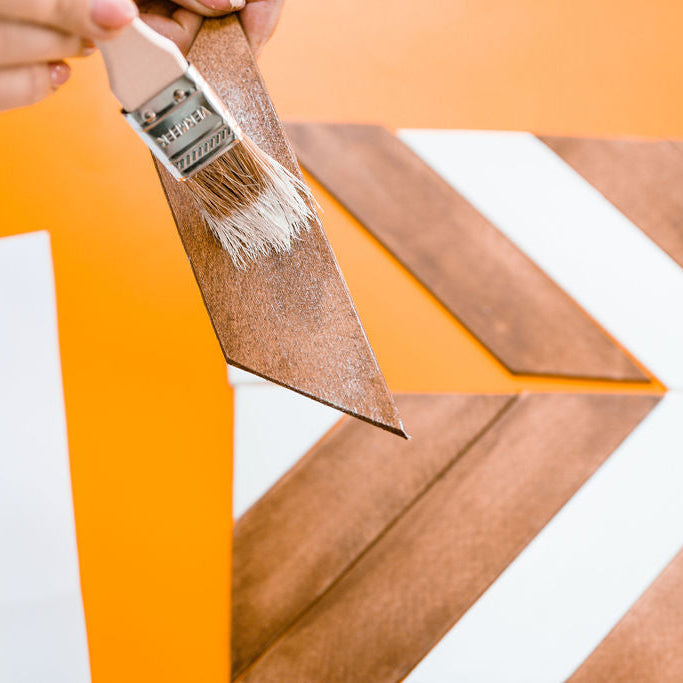 Chevron Wood Tray Kit