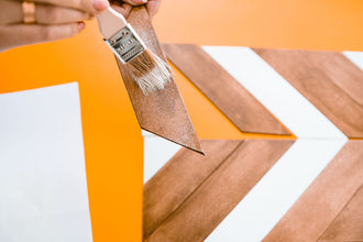 Chevron Wood Tray Kit