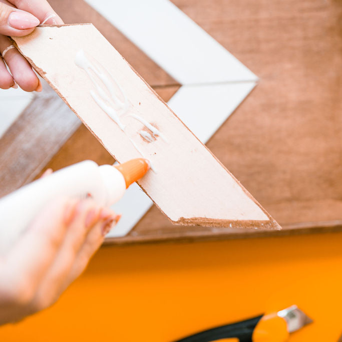 Chevron Wood Tray Kit